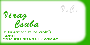 virag csuba business card